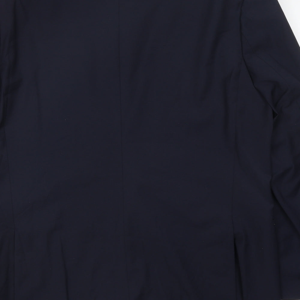 Santinelli Mens Blue Polyester Jacket Suit Jacket Size L Regular
