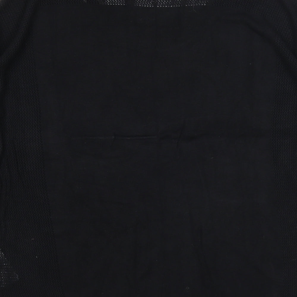 Oasis Womens Black V-Neck Viscose Pullover Jumper Size L