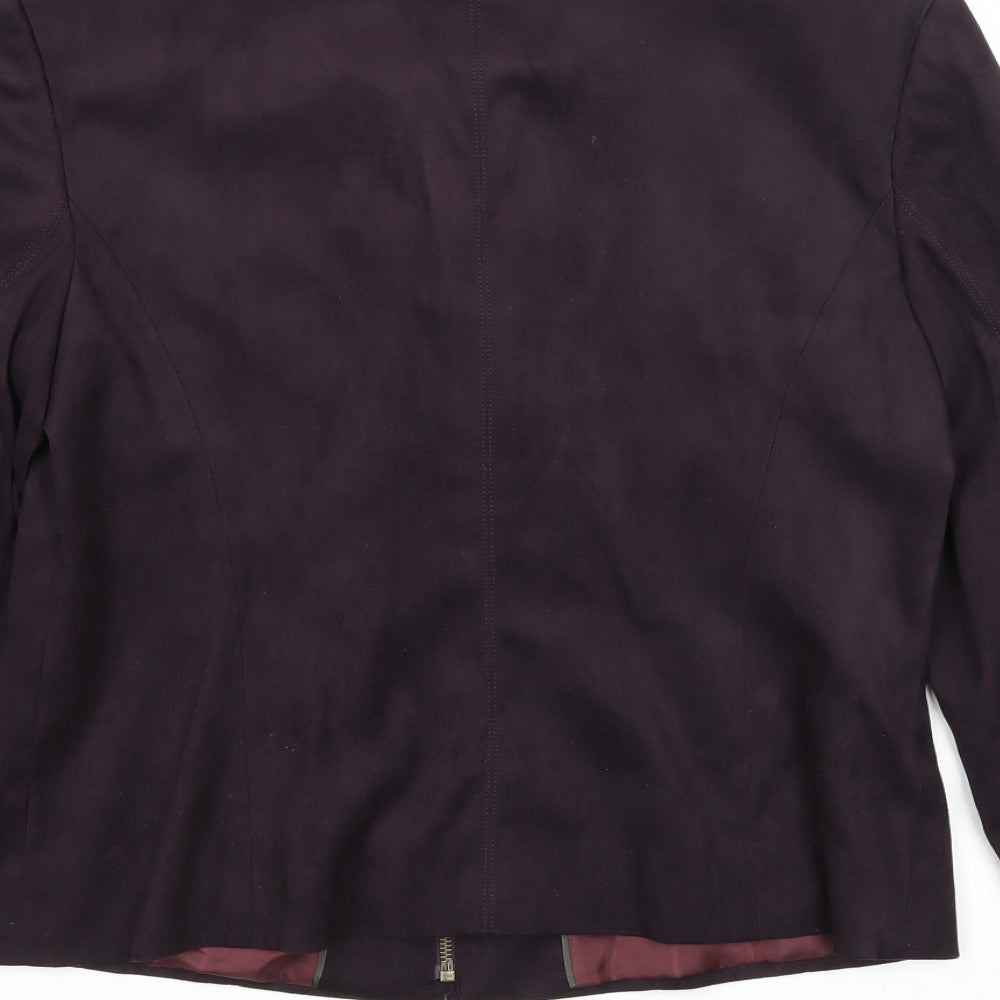 NEXT Womens Purple Jacket Size 14 Zip