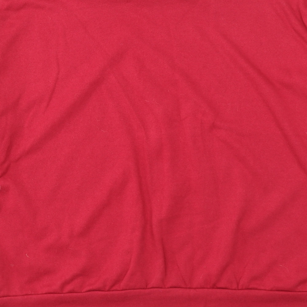 Preworn Womens Red Polyester Pullover Sweatshirt Size S Pullover