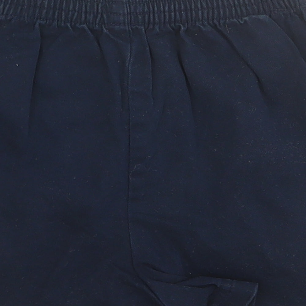 Marks & Spencer Boys Blue Cotton Sweat Shorts Size 4 Years Regular Drawstring