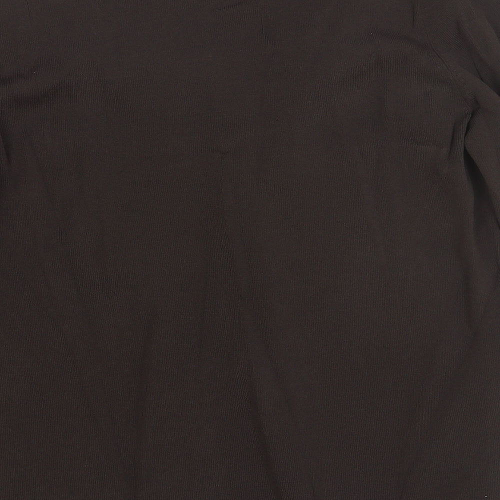 Country Casuals Womens Brown Square Neck Viscose Pullover Jumper Size L