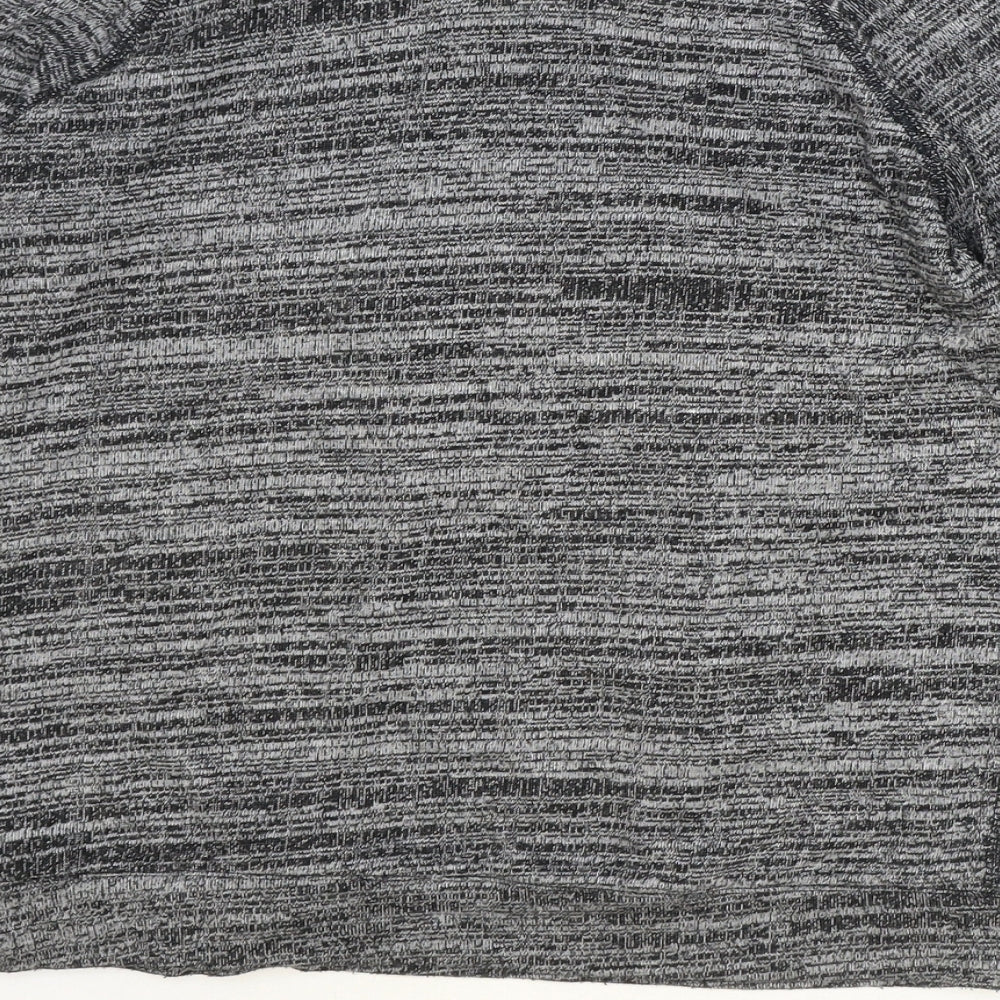 Poof Womens Grey Boat Neck Polyester Pullover Jumper Size M Pullover