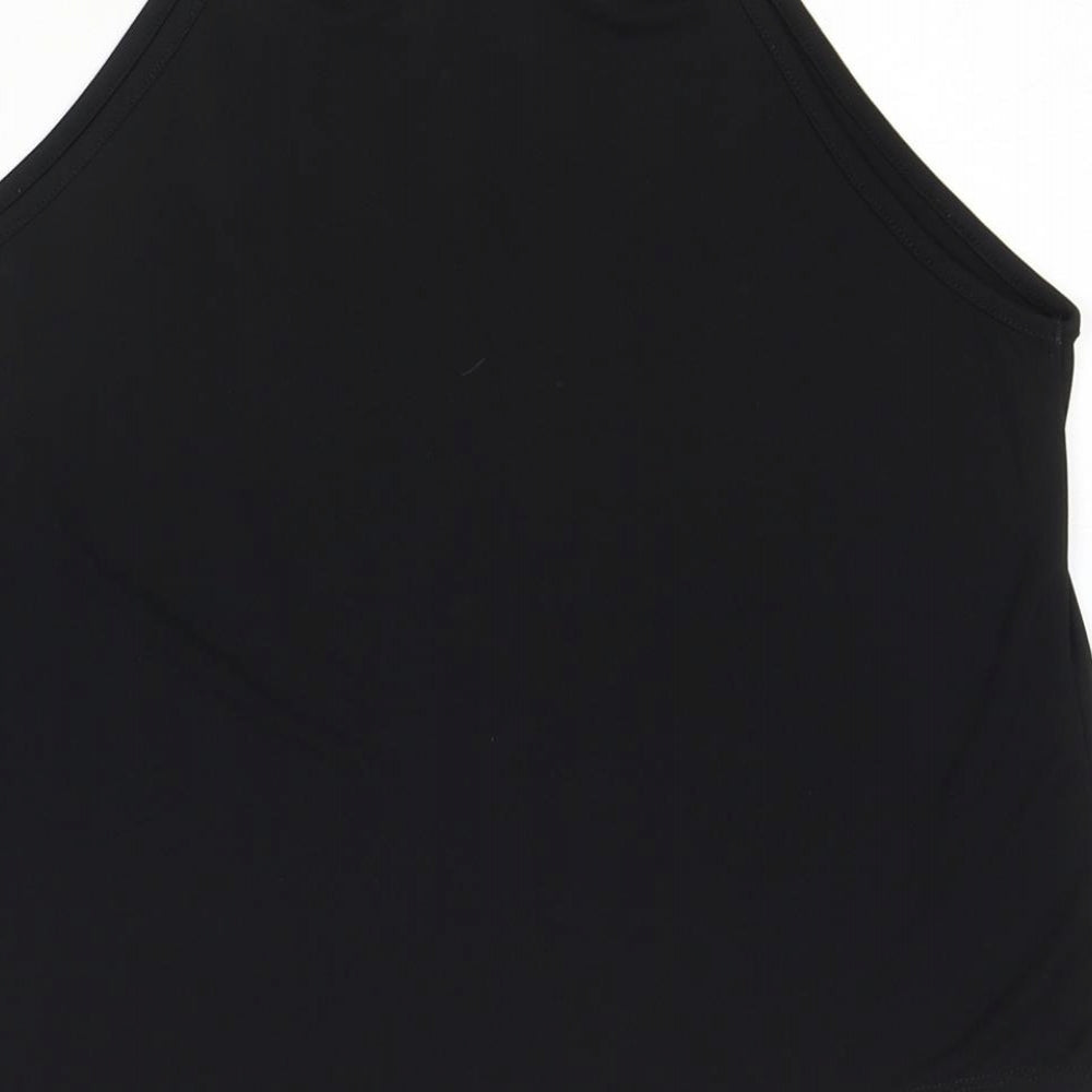ASOS Womens Black Polyester Basic Tank Size 10 V-Neck