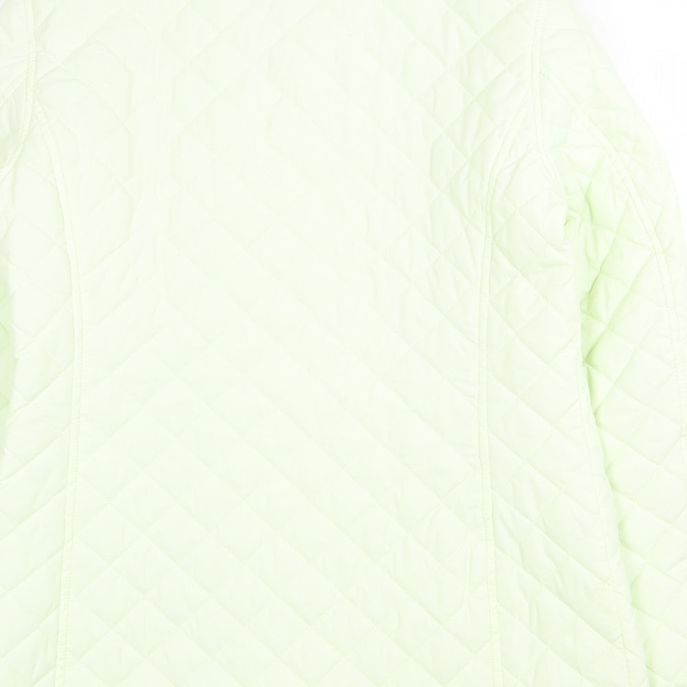 Rowlands Womens Yellow Quilted Jacket Size 8 Button