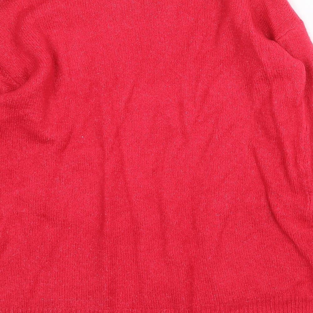 Dorothy Perkins Womens Pink Round Neck Acrylic Pullover Jumper Size 8