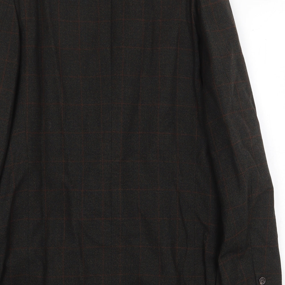 Neil Heath Mens Green Check Viscose Jacket Suit Jacket Size 40 Regular