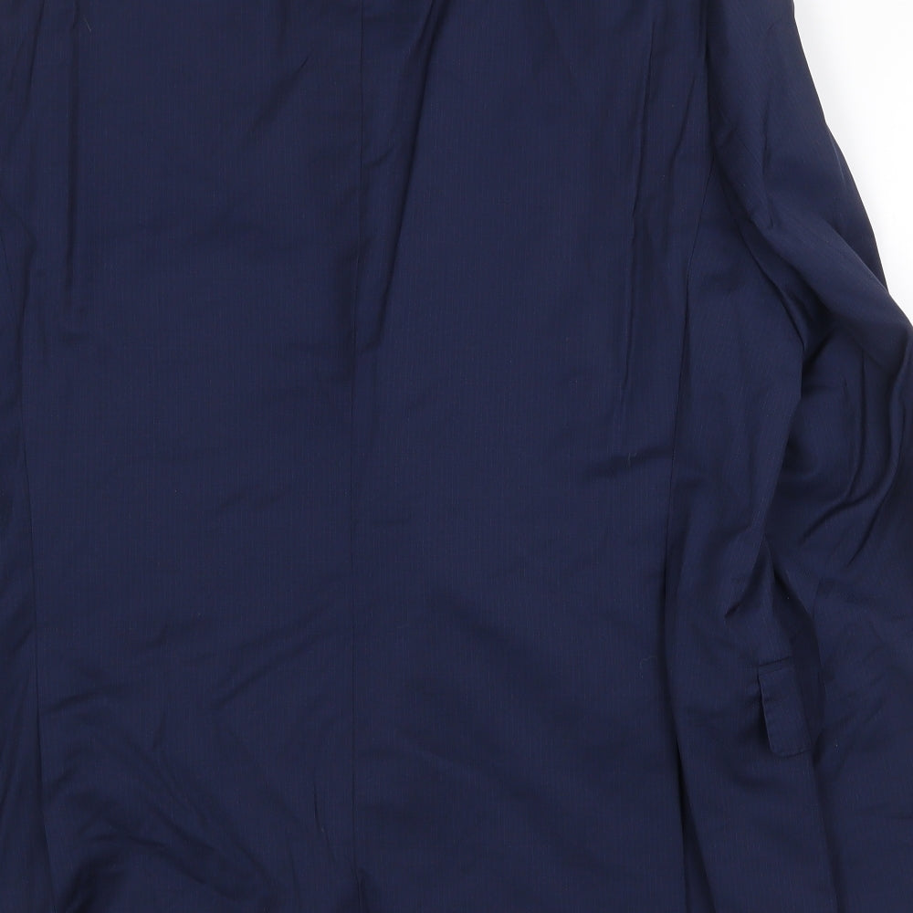 Marks & Spencer Mens Blue Polyester Jacket Suit Jacket Size 42 Regular