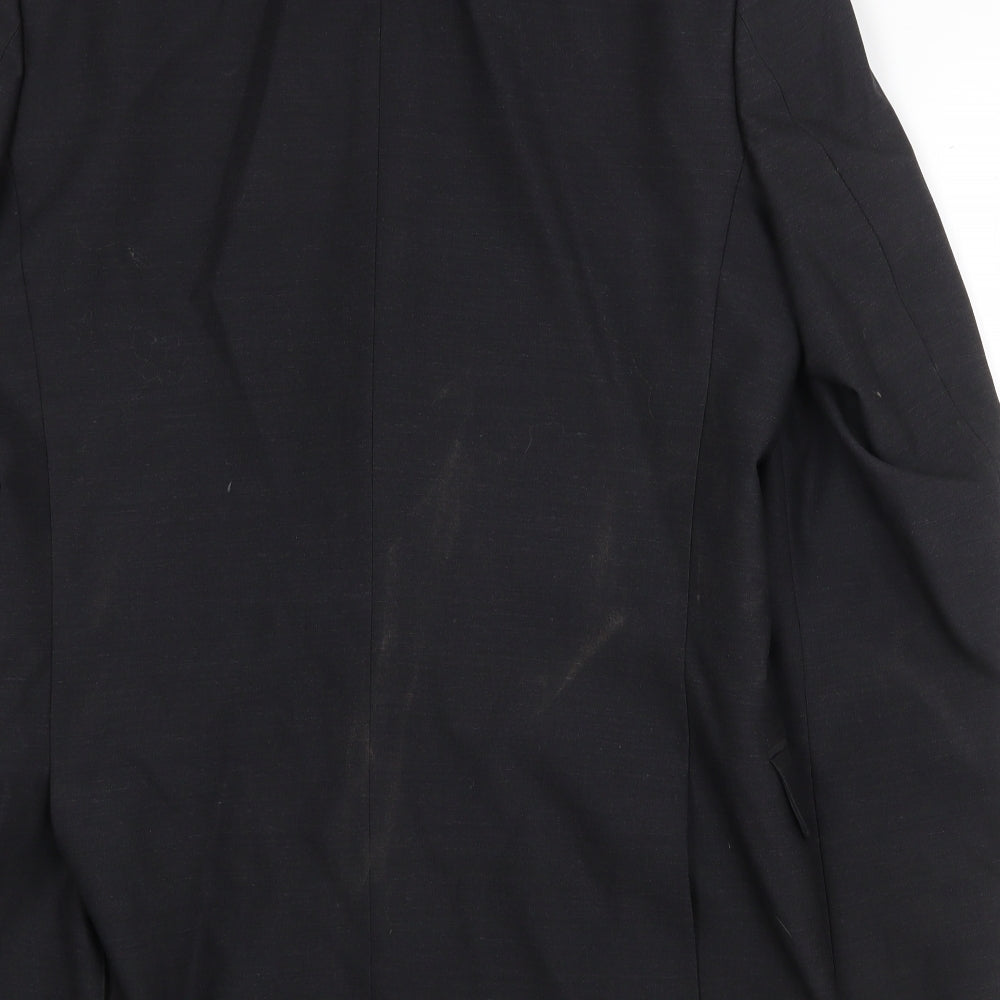 Scott & Taylor Mens Black Polyester Jacket Suit Jacket Size 38 Regular