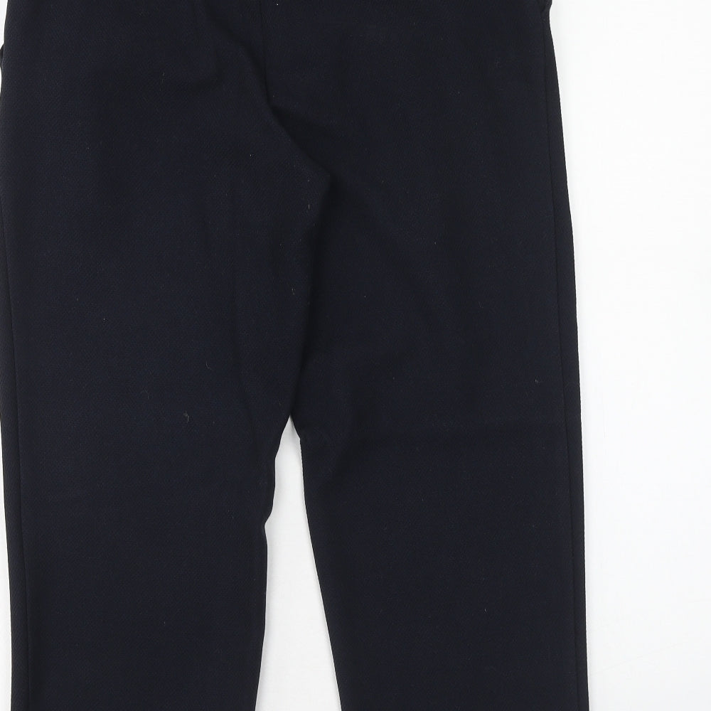 Topshop Womens Blue Polyester Trousers Size 10 Regular Hook & Eye