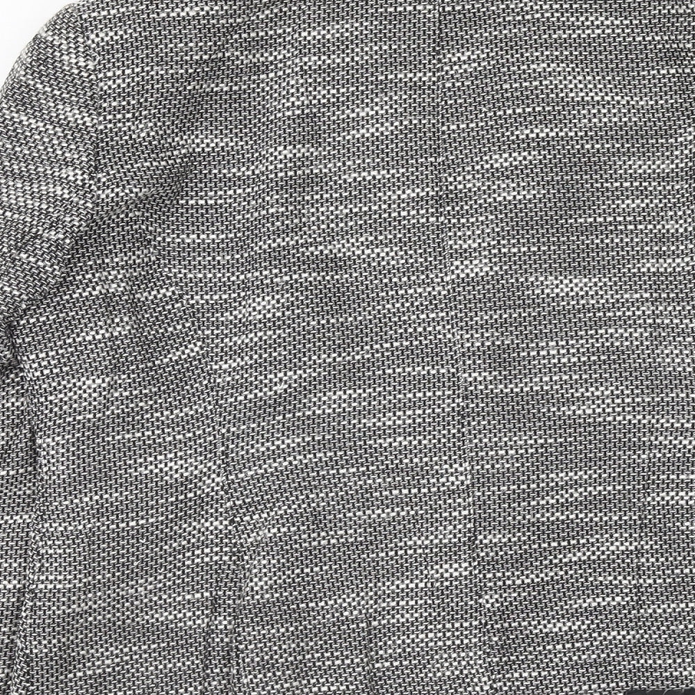 M&Co Womens Grey Jacket Blazer Size 16 Button - Marl