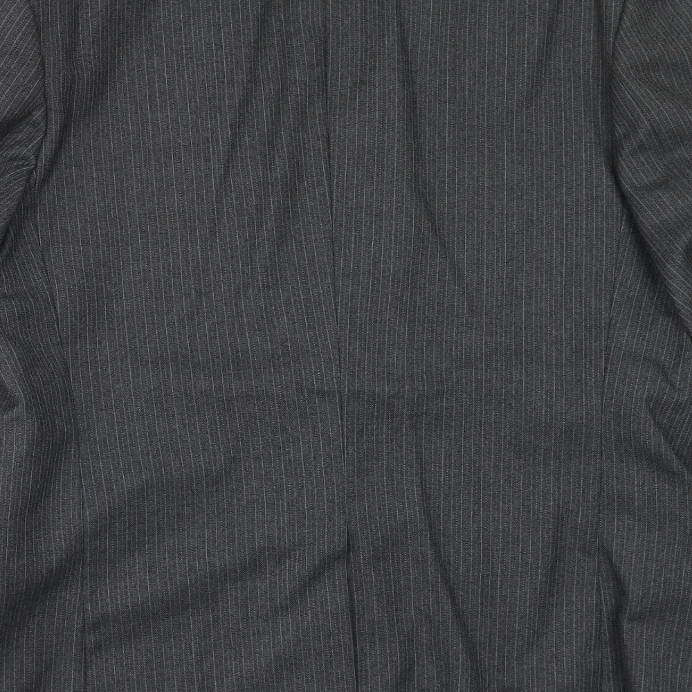 The Burton Collection Mens Grey Wool Jacket Suit Jacket Size 44 Regular