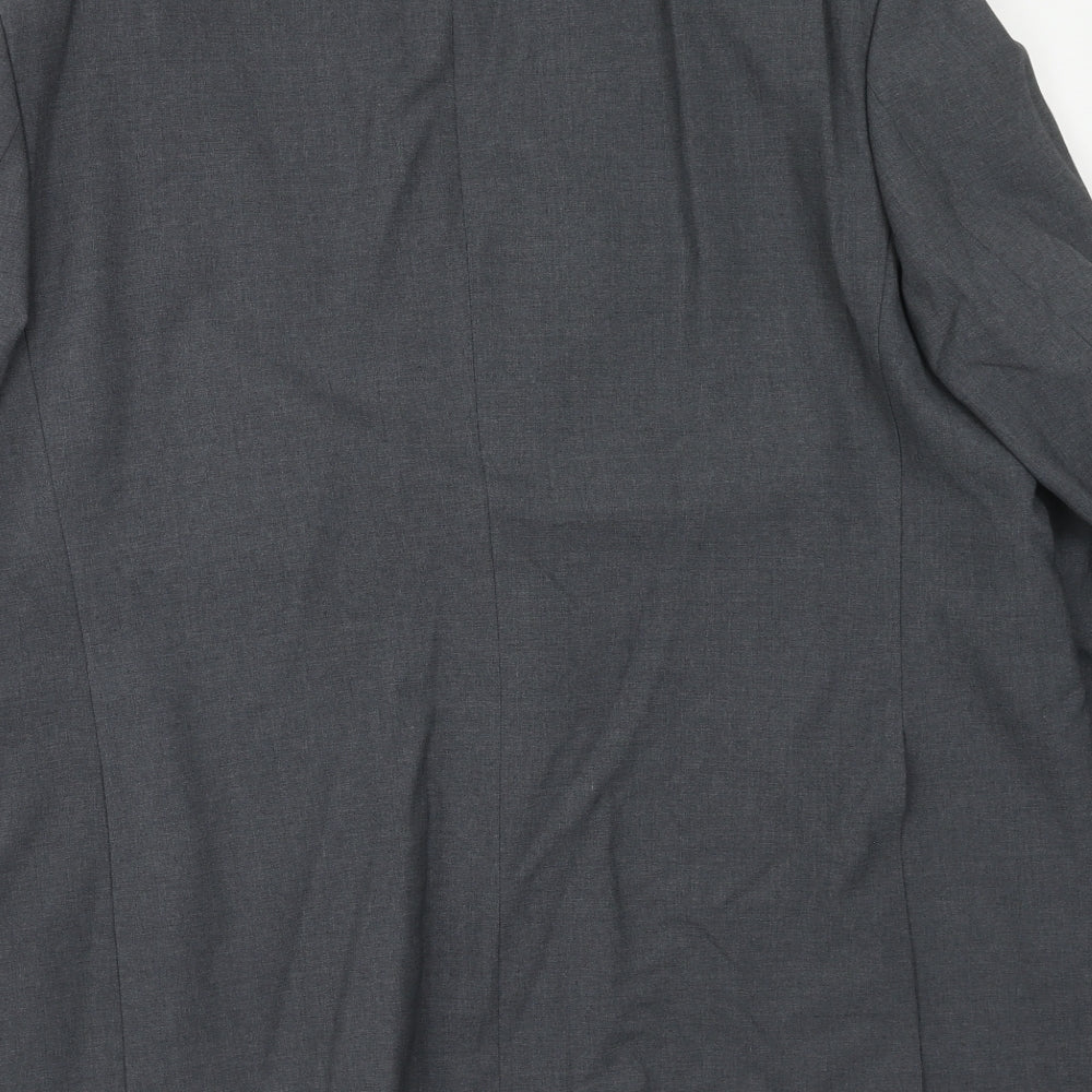FABRIZIO GIANNI Mens Grey Wool Jacket Suit Jacket Size 44 Regular