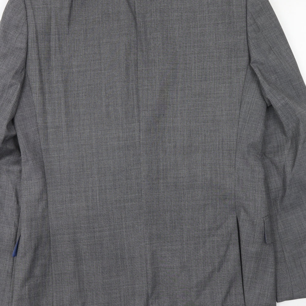 Marks & Spencer Mens Grey Wool Jacket Suit Jacket Size 38 Regular