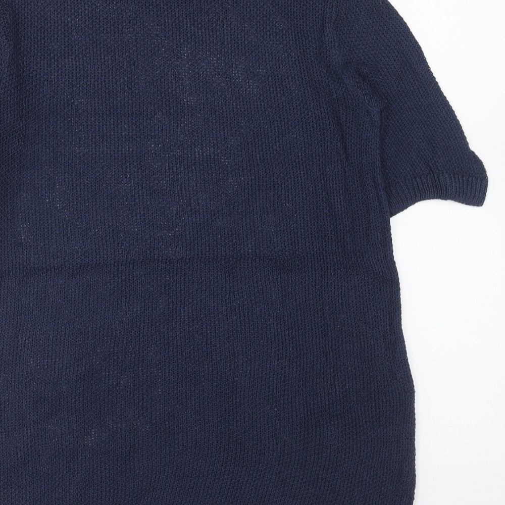 ESMARA Womens Blue Crew Neck Acrylic Pullover Jumper Size 10 Pullover