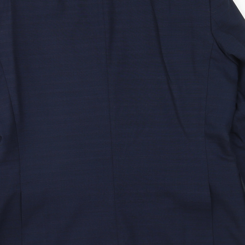 Marks & Spencer Mens Blue Wool Jacket Suit Jacket Size 38 Regular
