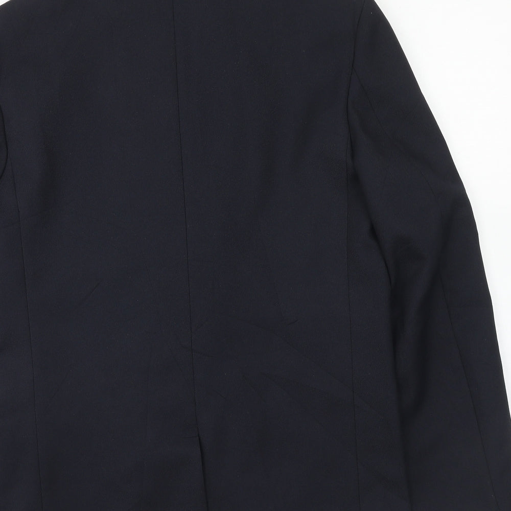 BHS Mens Blue Polyester Jacket Blazer Size 34 Regular