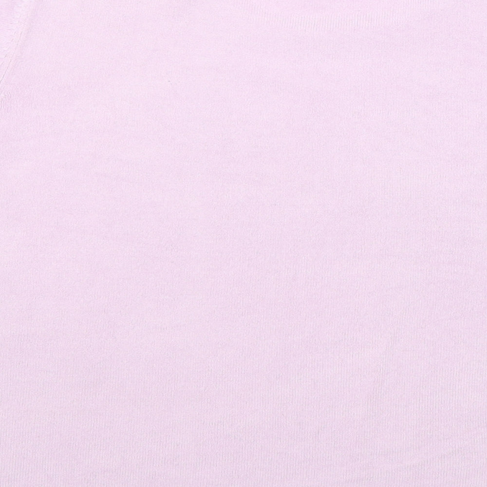 Marks & Spencer Womens Purple Round Neck Acrylic Pullover Jumper Size 18 Pullover