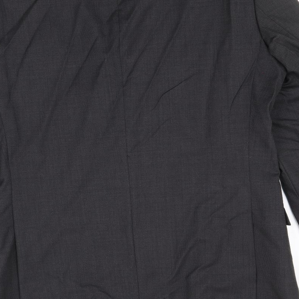 Marks & Spencer Mens Black Wool Jacket Suit Jacket Size 38 Regular