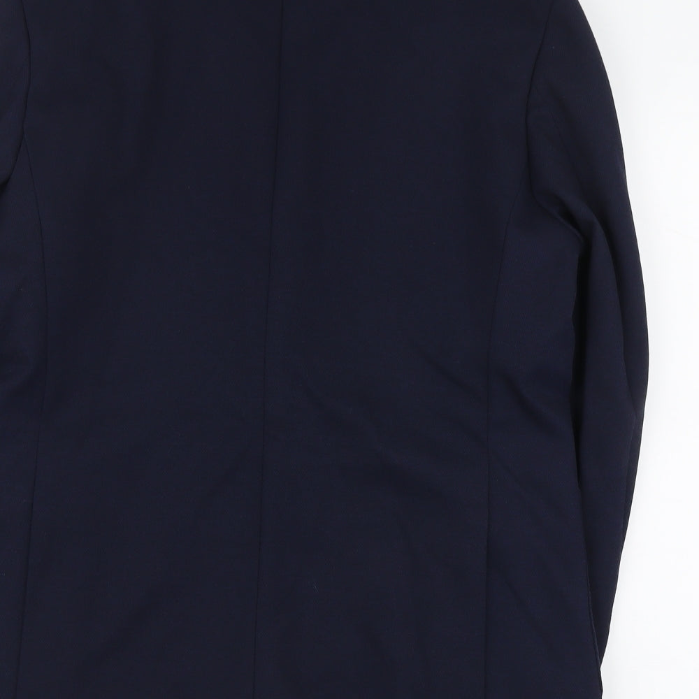 Marks & Spencer Mens Blue Polyamide Jacket Suit Jacket Size L Regular