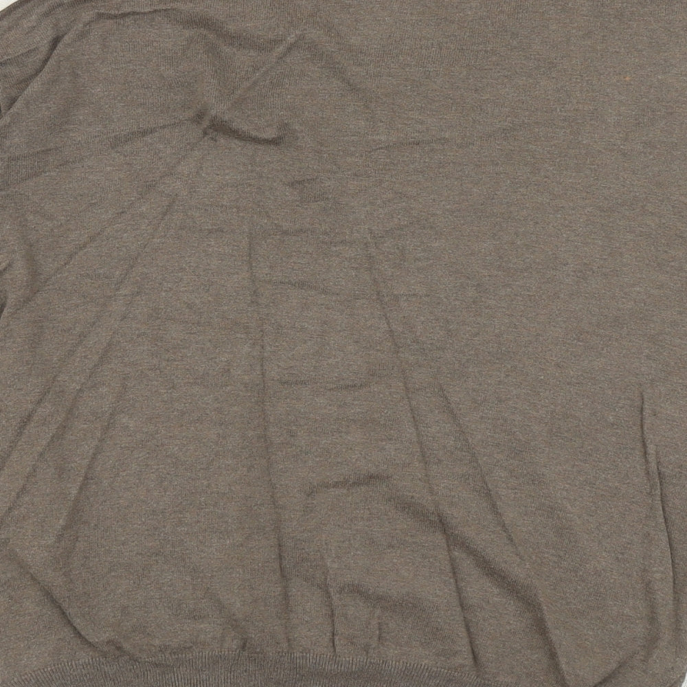 NEXT Womens Beige Round Neck Cotton Pullover Jumper Size 10