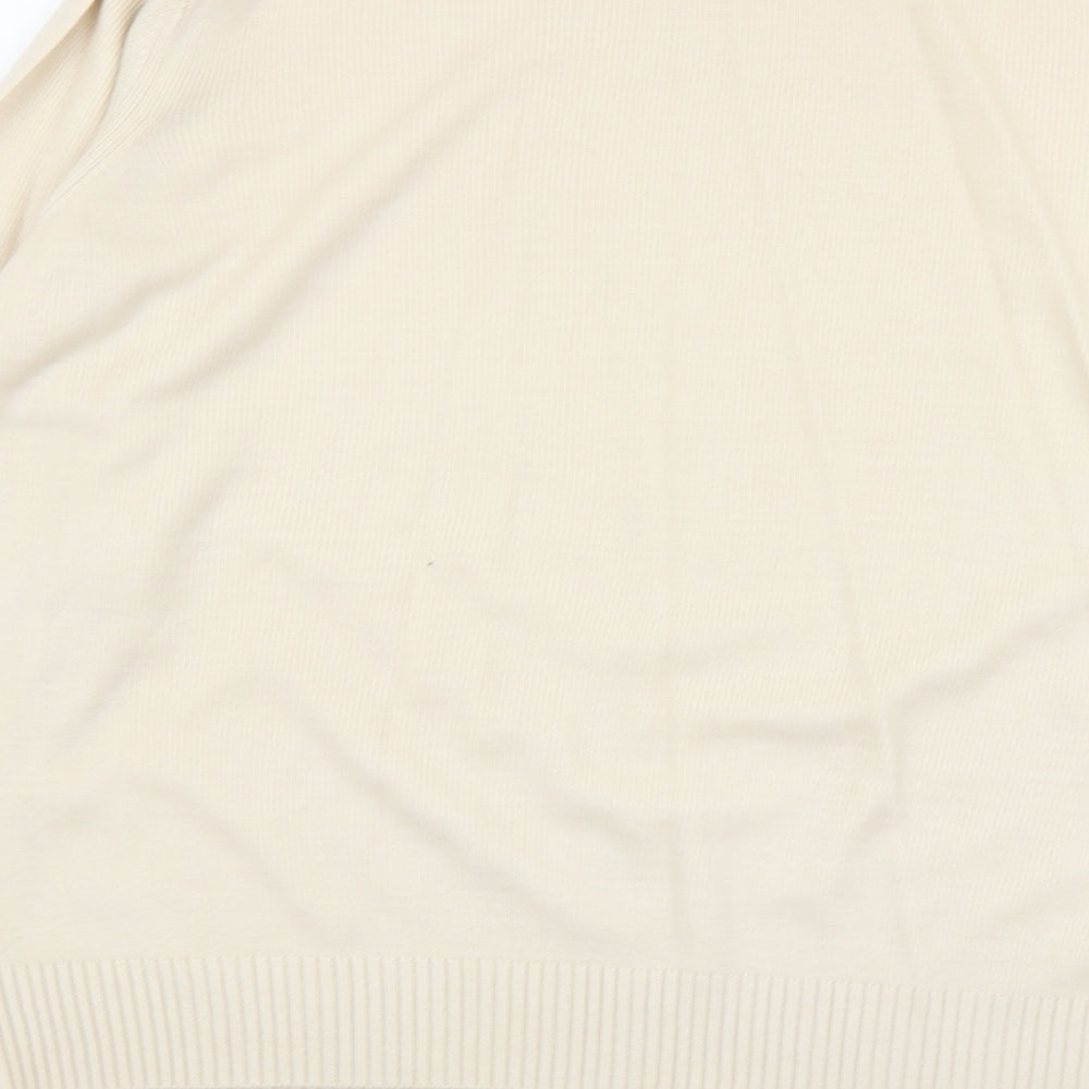 Berkertex Womens Beige Round Neck Acrylic Pullover Jumper Size 14