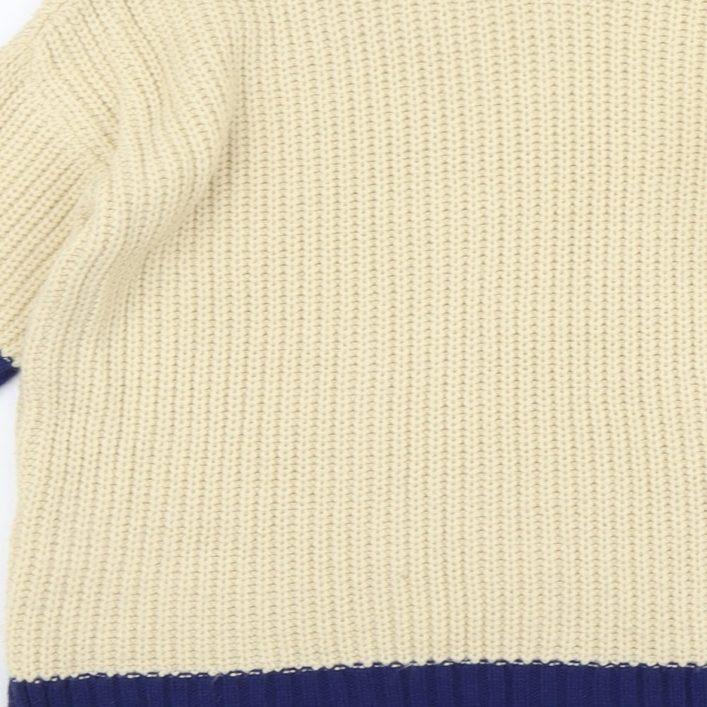 Atmosphere Womens Beige Scoop Neck Acrylic Pullover Jumper Size 6