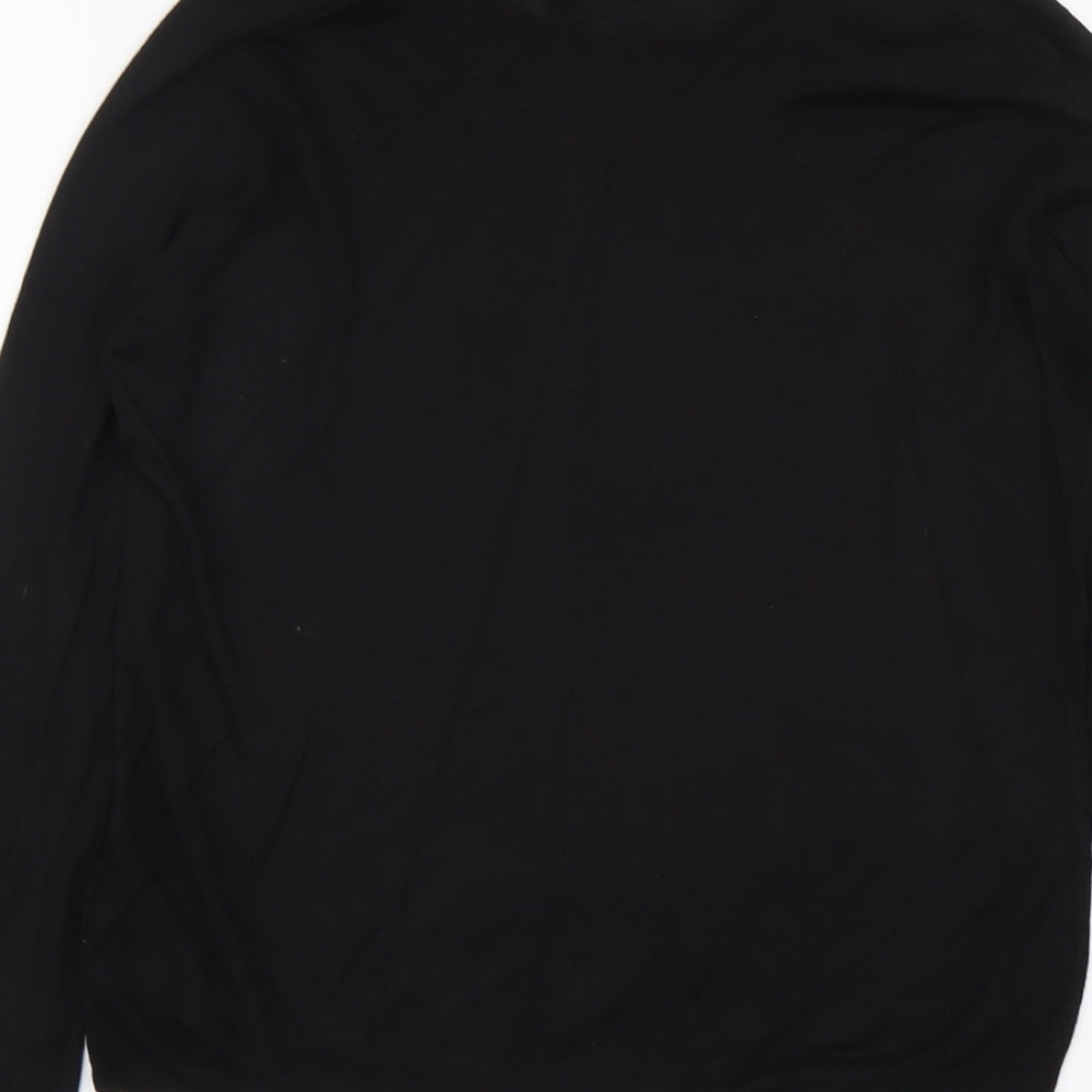 H&M Womens Black Round Neck Acrylic Pullover Jumper Size S