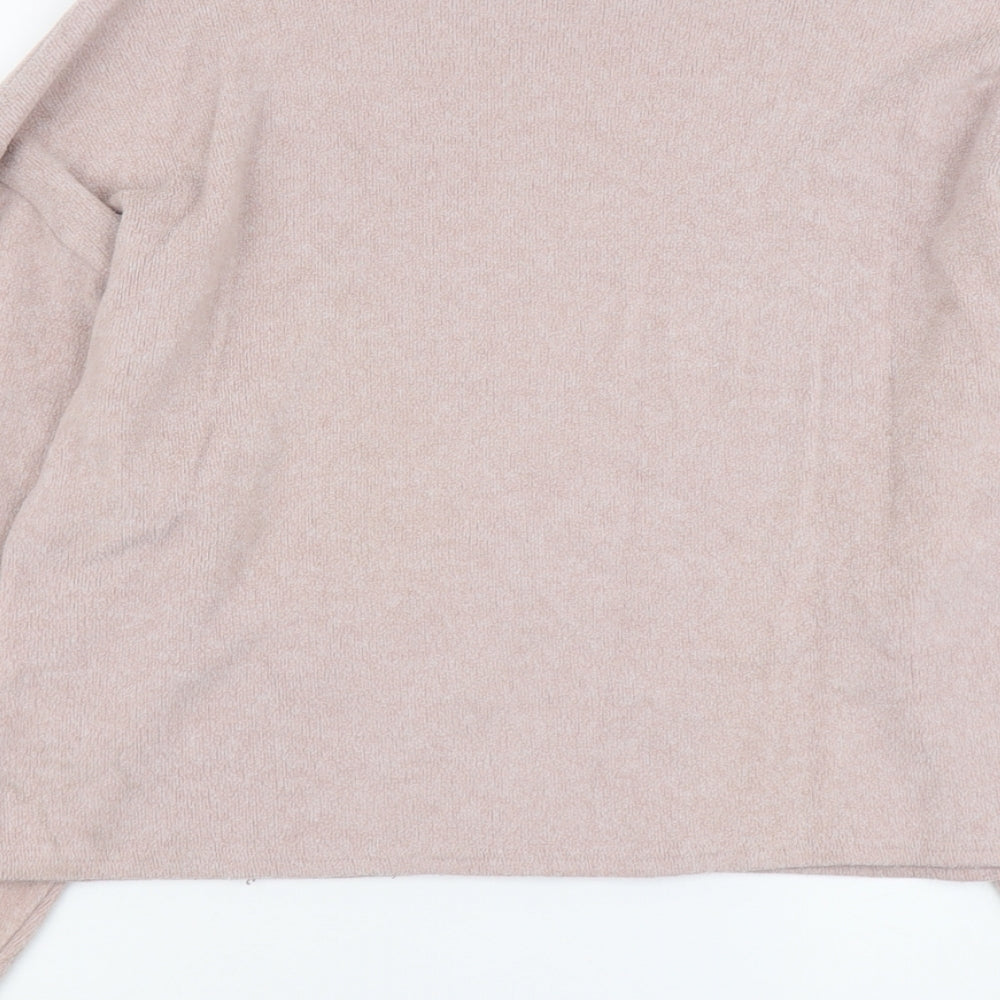 New Look Womens Pink Round Neck Polyester Pullover Jumper Size M