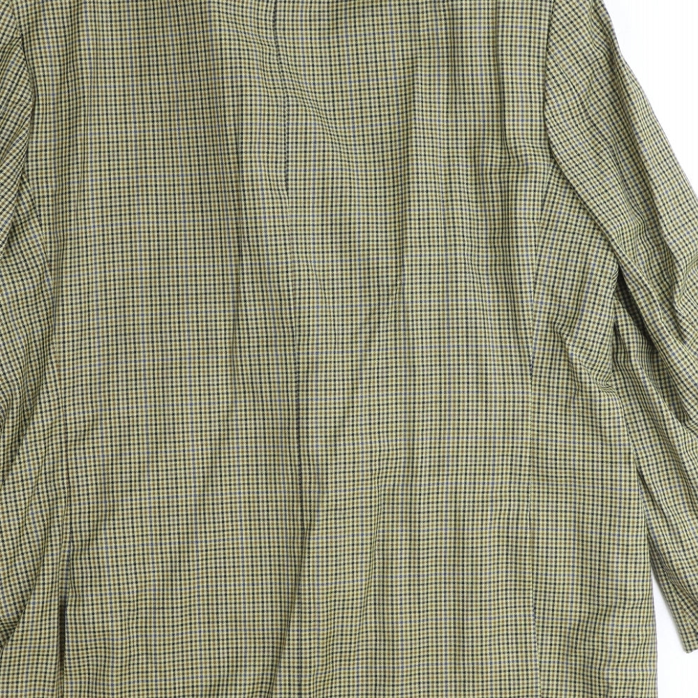 Marks & Spencer Mens Brown Check Polyester Jacket Suit Jacket One Size Regular