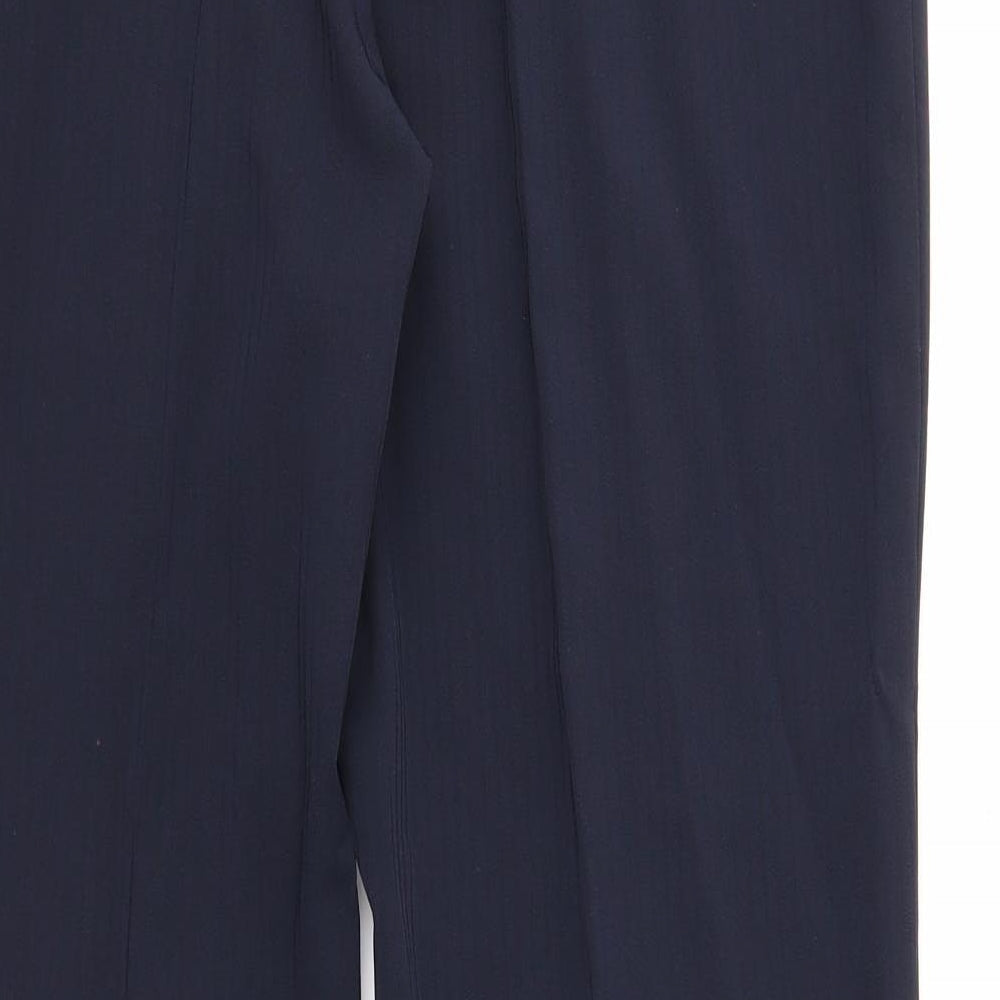 CMD Womens Blue Polyester Trousers Size 14 Regular Zip