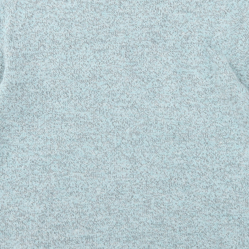 Damart Womens Blue V-Neck Polyamide Pullover Jumper Size 8