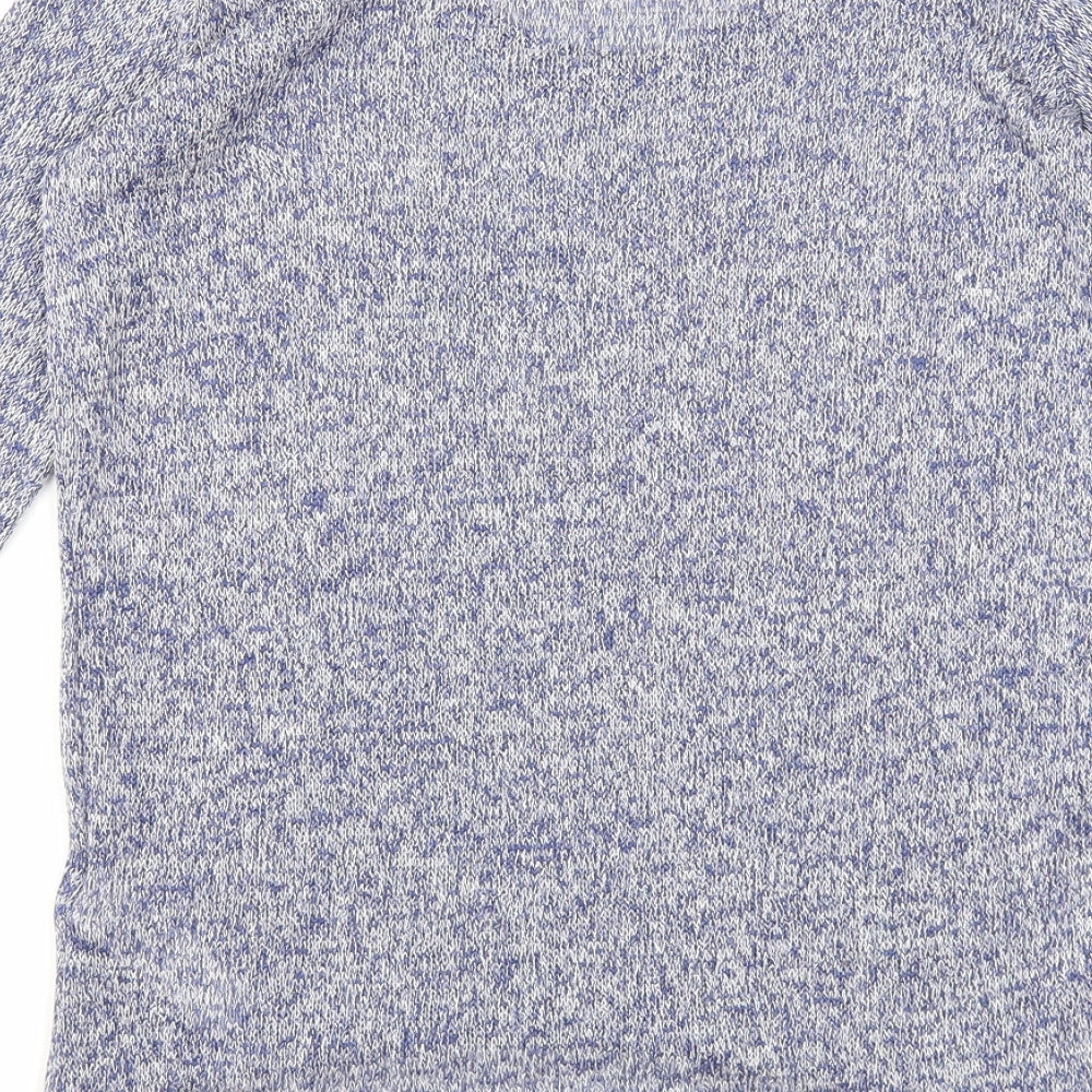 New Look Womens Blue Scoop Neck Acrylic Pullover Jumper Size 8