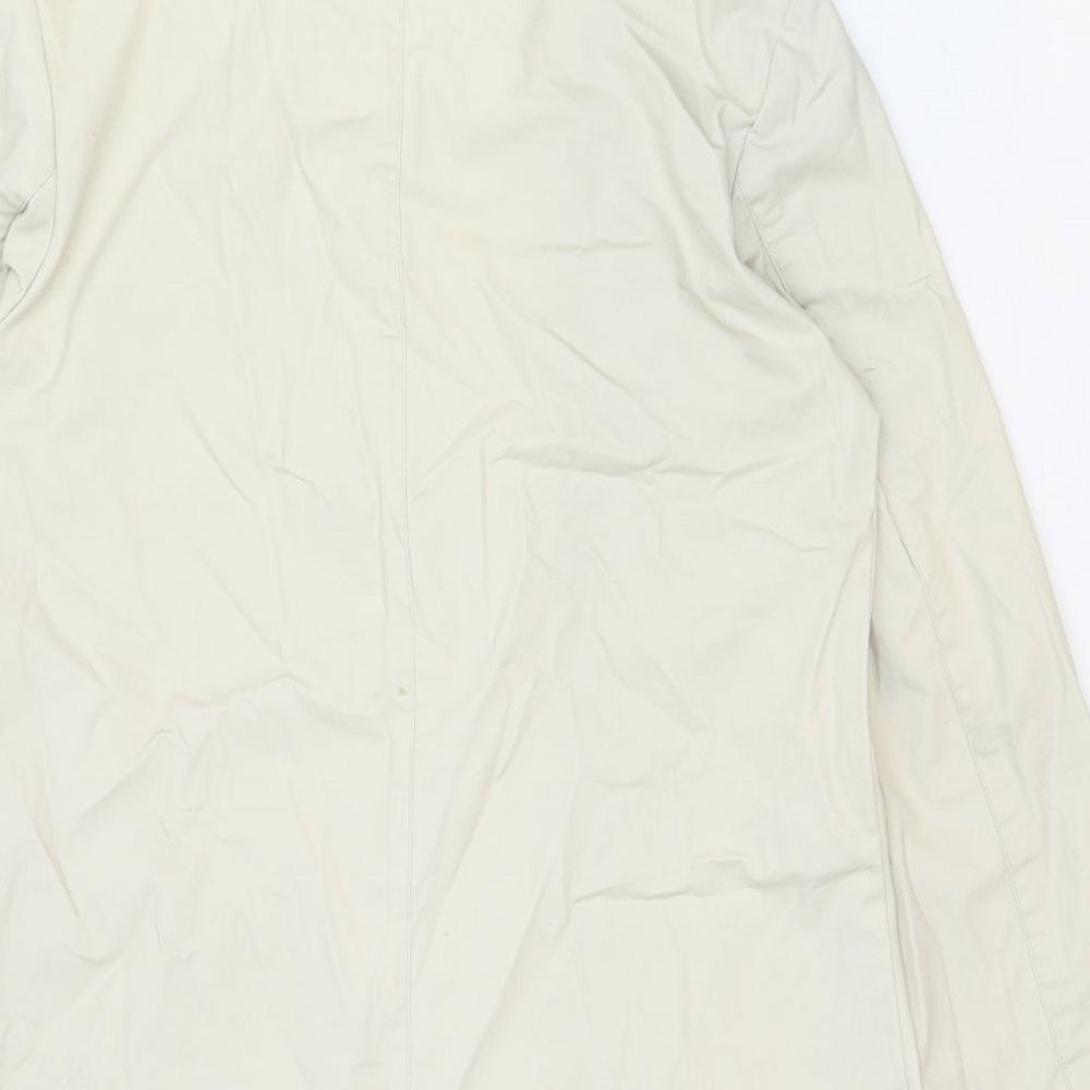 Per Una Womens Beige Overcoat Coat Size S Button