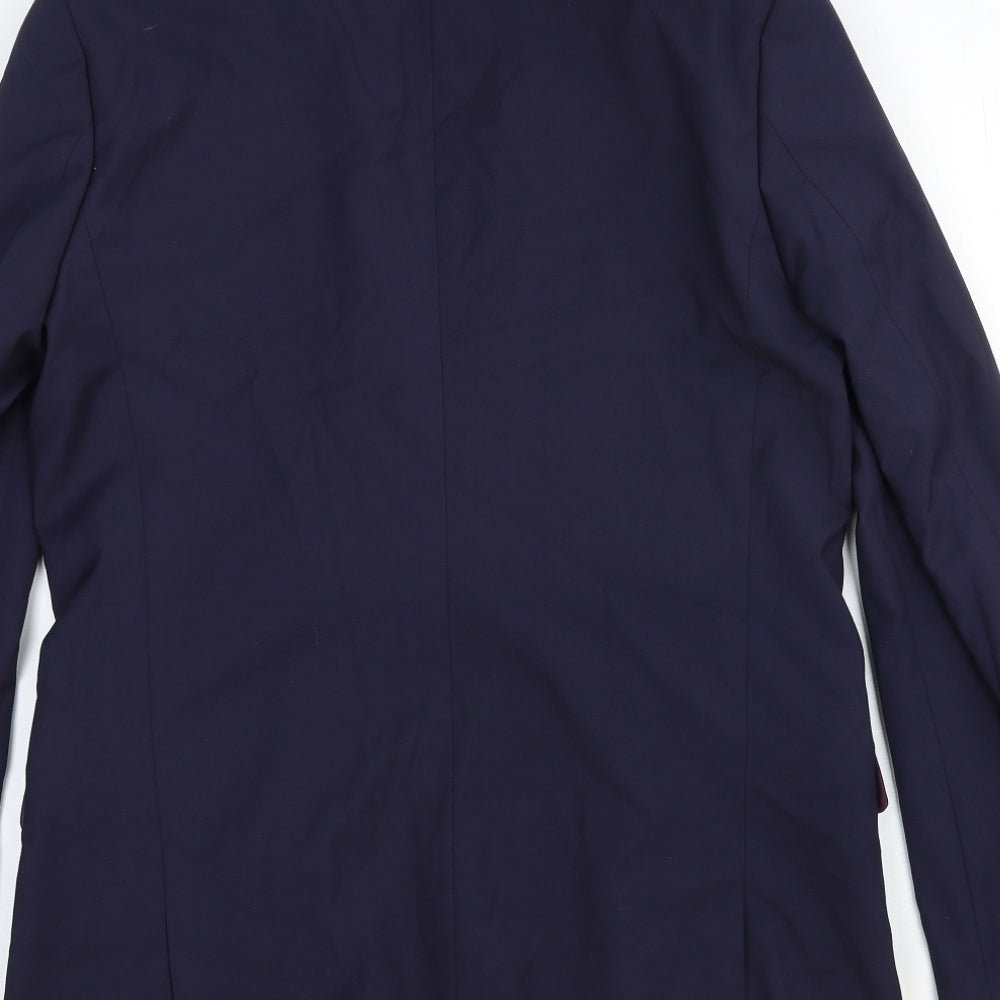 ASOS Mens Blue Cotton Jacket Suit Jacket Size 42 Regular