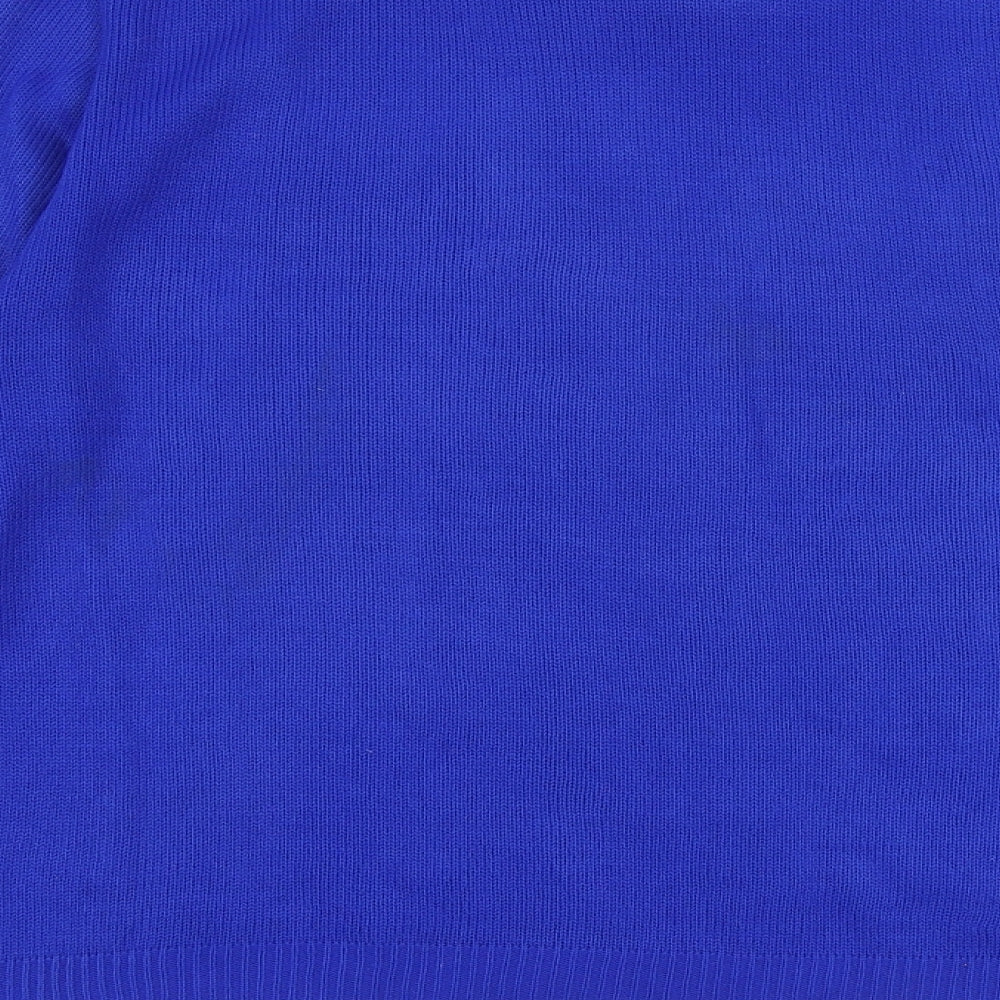 Glimpse Design Womens Blue Crew Neck Acrylic Pullover Jumper Size M