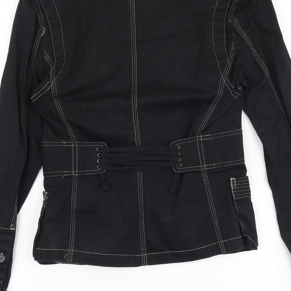 RH Hessar Womens Black Jacket Size 8 Button
