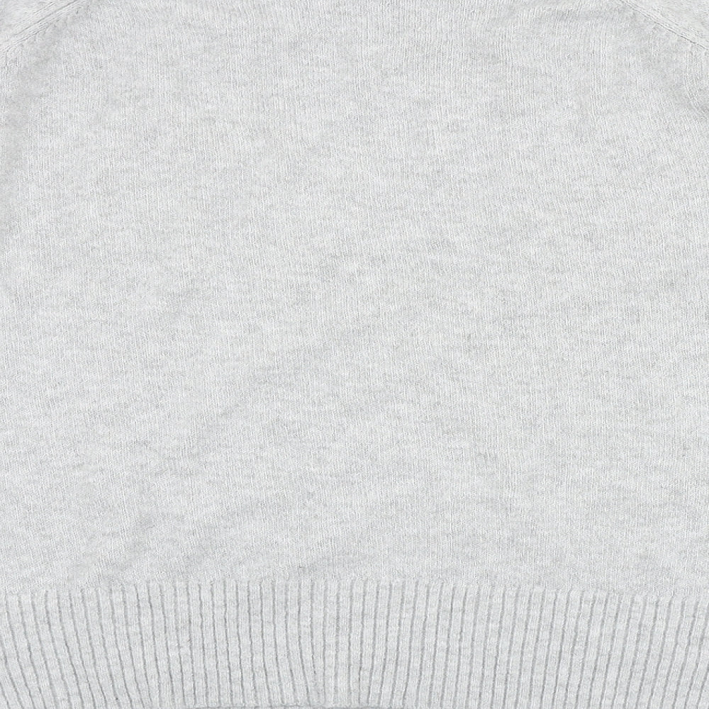 Papaya Womens Grey Crew Neck Polyester Pullover Jumper Size M