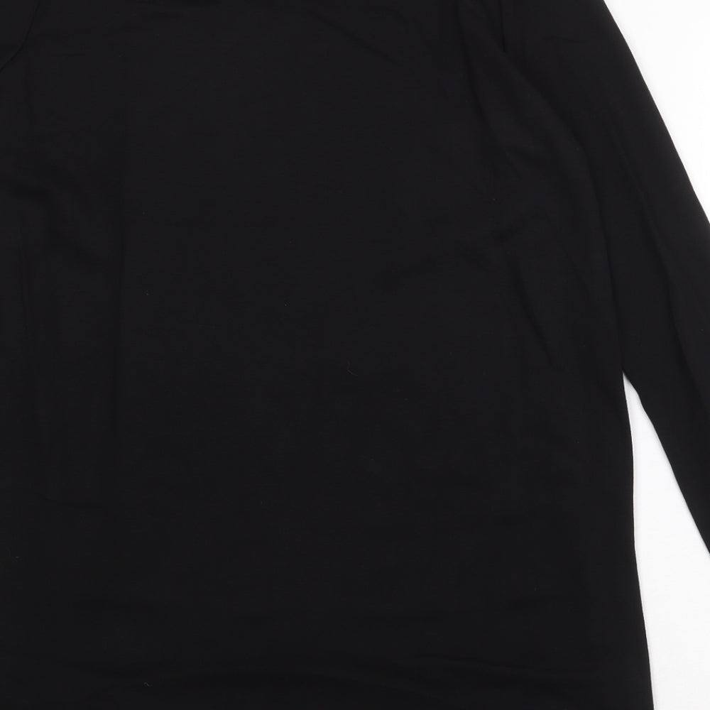 FOREVER 21 Womens Black Cotton Shift Size M Scoop Neck Pullover