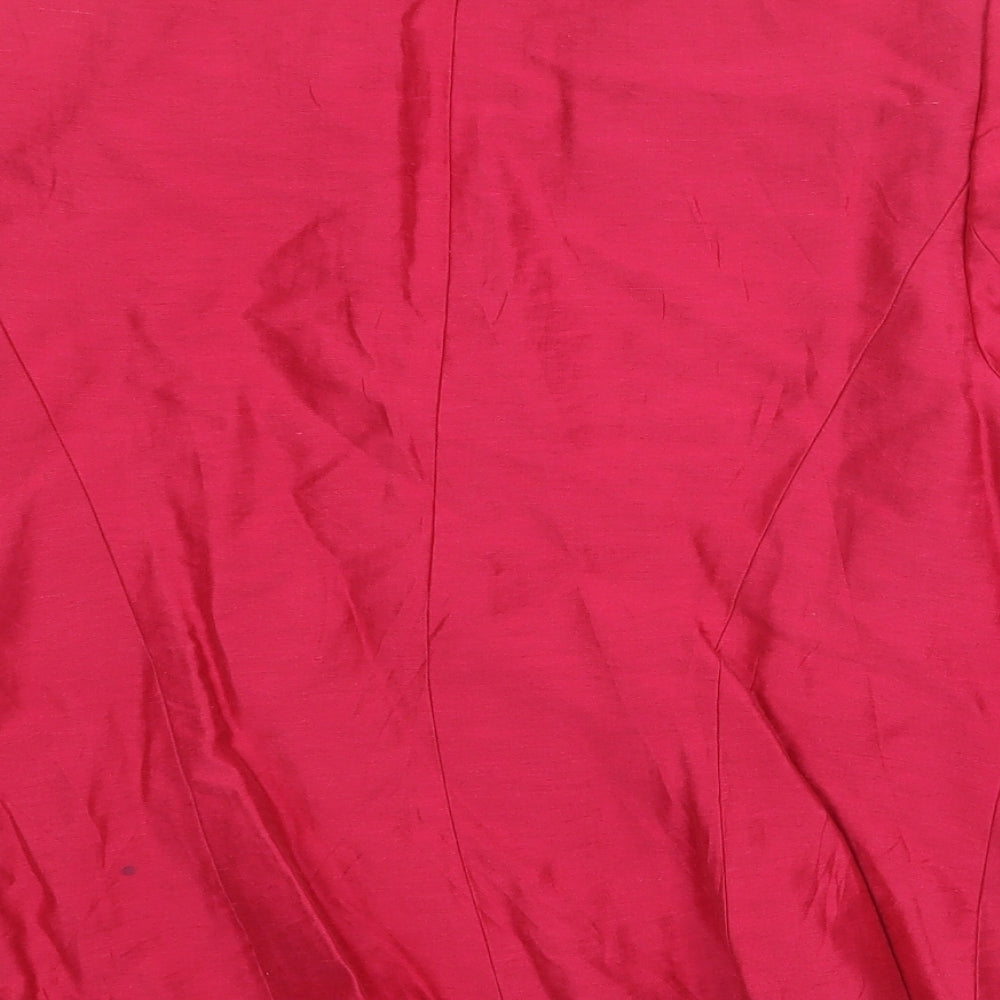 Country Casuals Womens Red Jacket Blazer Size 14 Button
