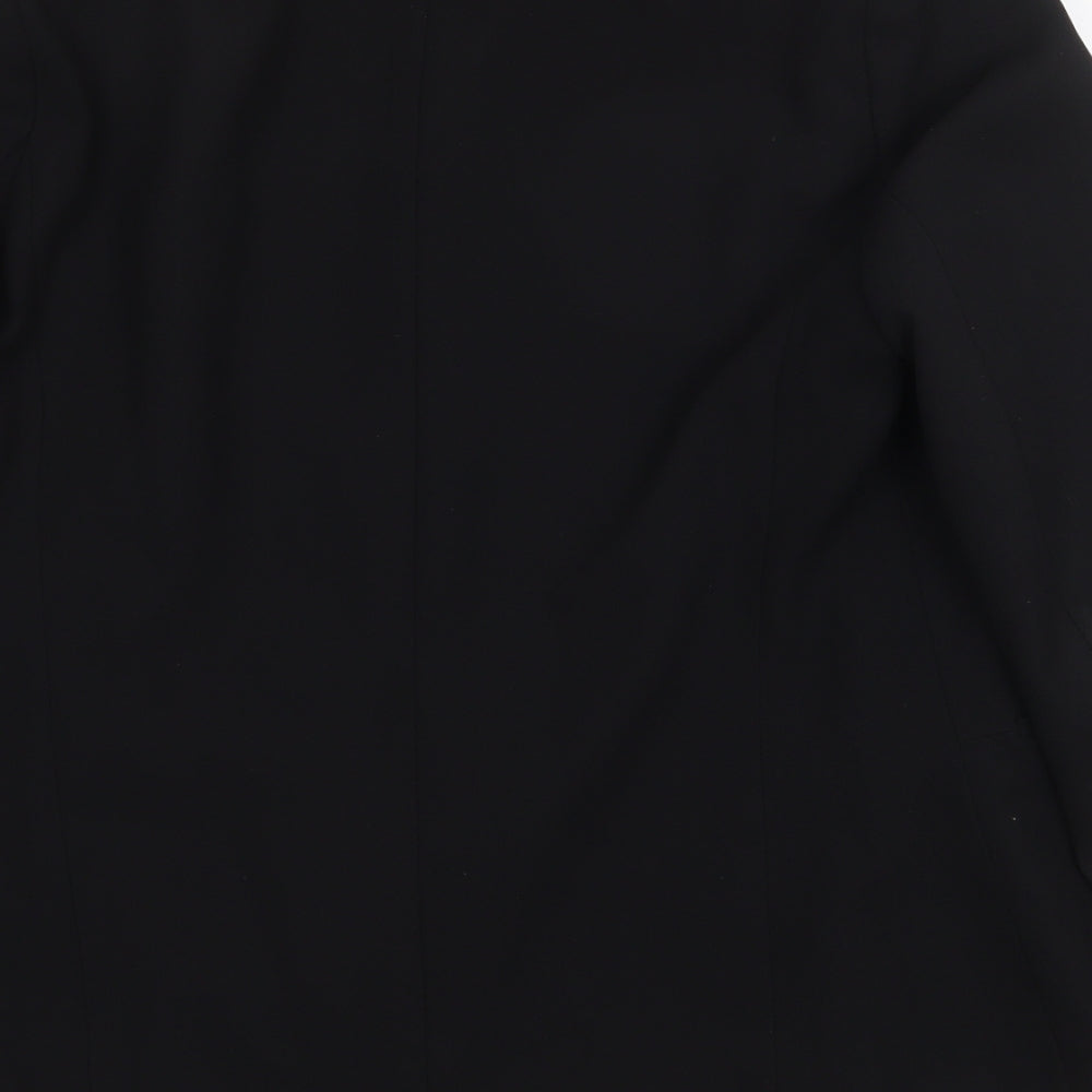 Dorothy Perkins Womens Black Herringbone Polyester Jacket Blazer Size 12
