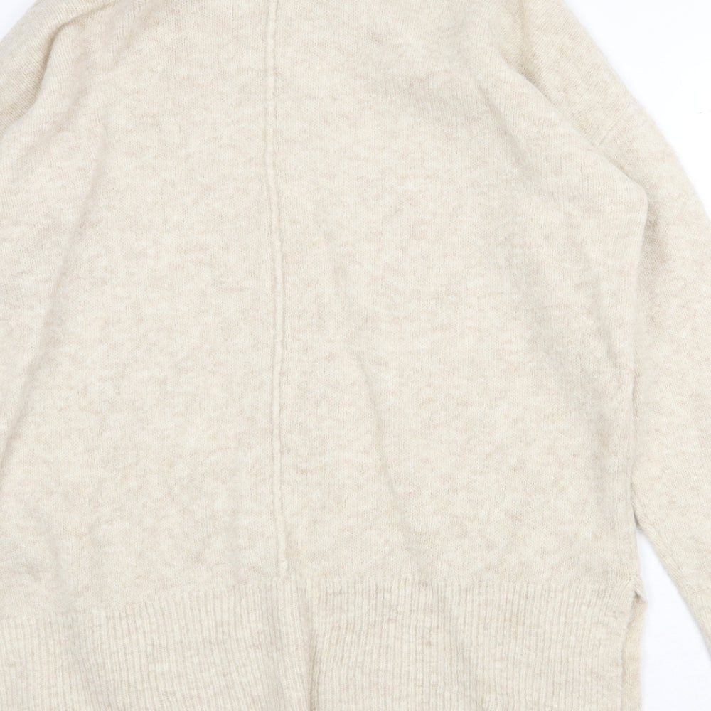 Garfield & Marks Womens Beige High Neck Acrylic Pullover Jumper Size M