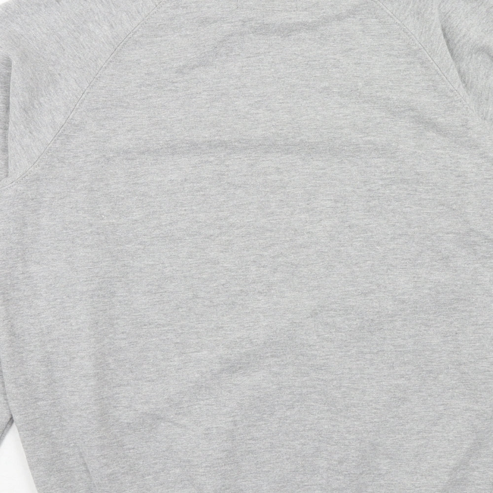 Whatever Forever Womens Grey Cotton Pullover Sweatshirt Size S Pullover