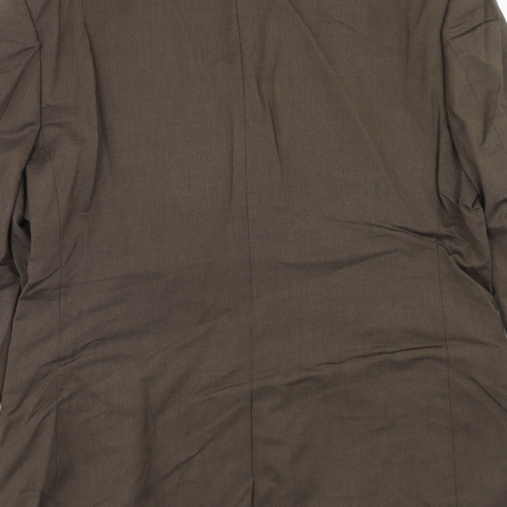 River Island Mens Brown Viscose Jacket Suit Jacket Size 40 Regular