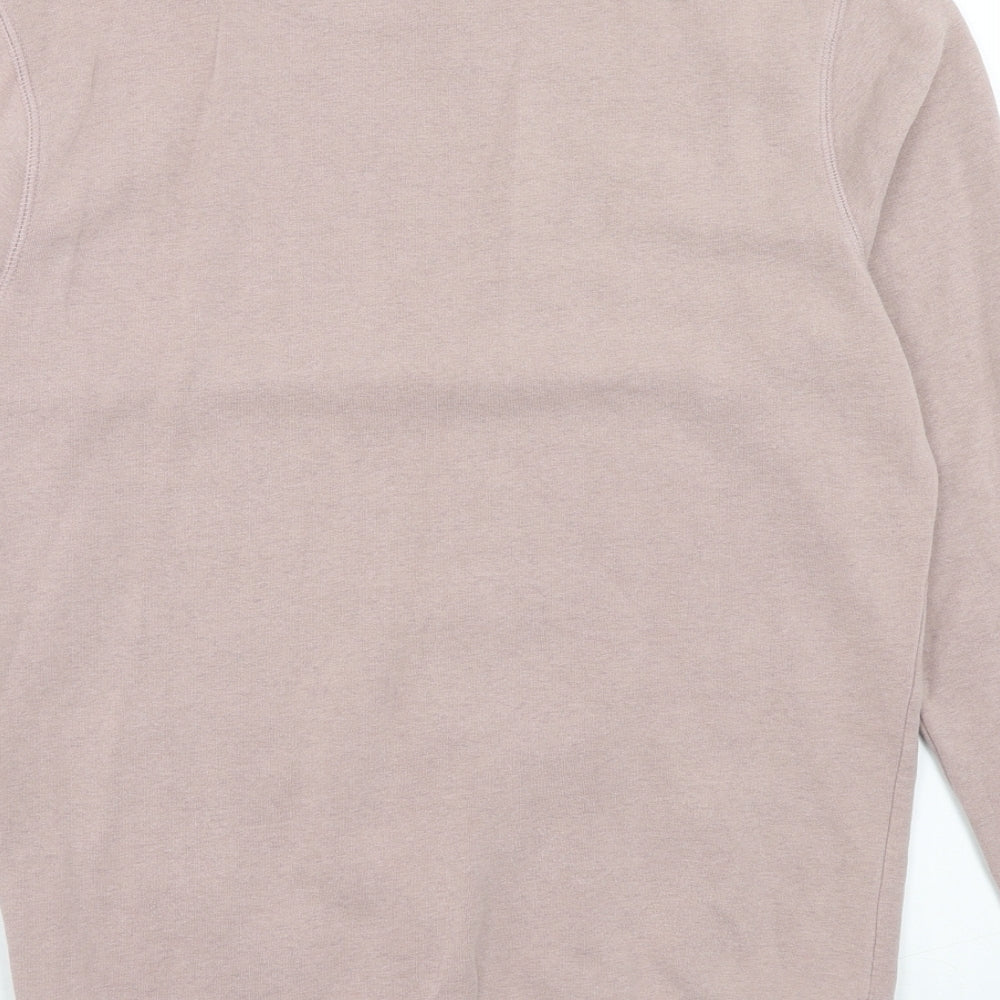 H&M Mens Pink Cotton Pullover Sweatshirt Size XS
