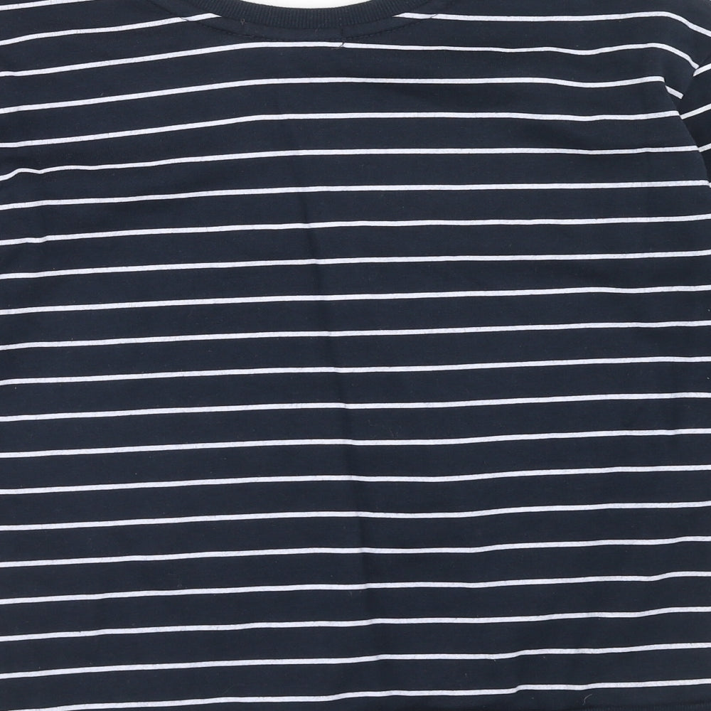 Primark Womens Blue Striped Cotton Pullover Sweatshirt Size 6 Pullover