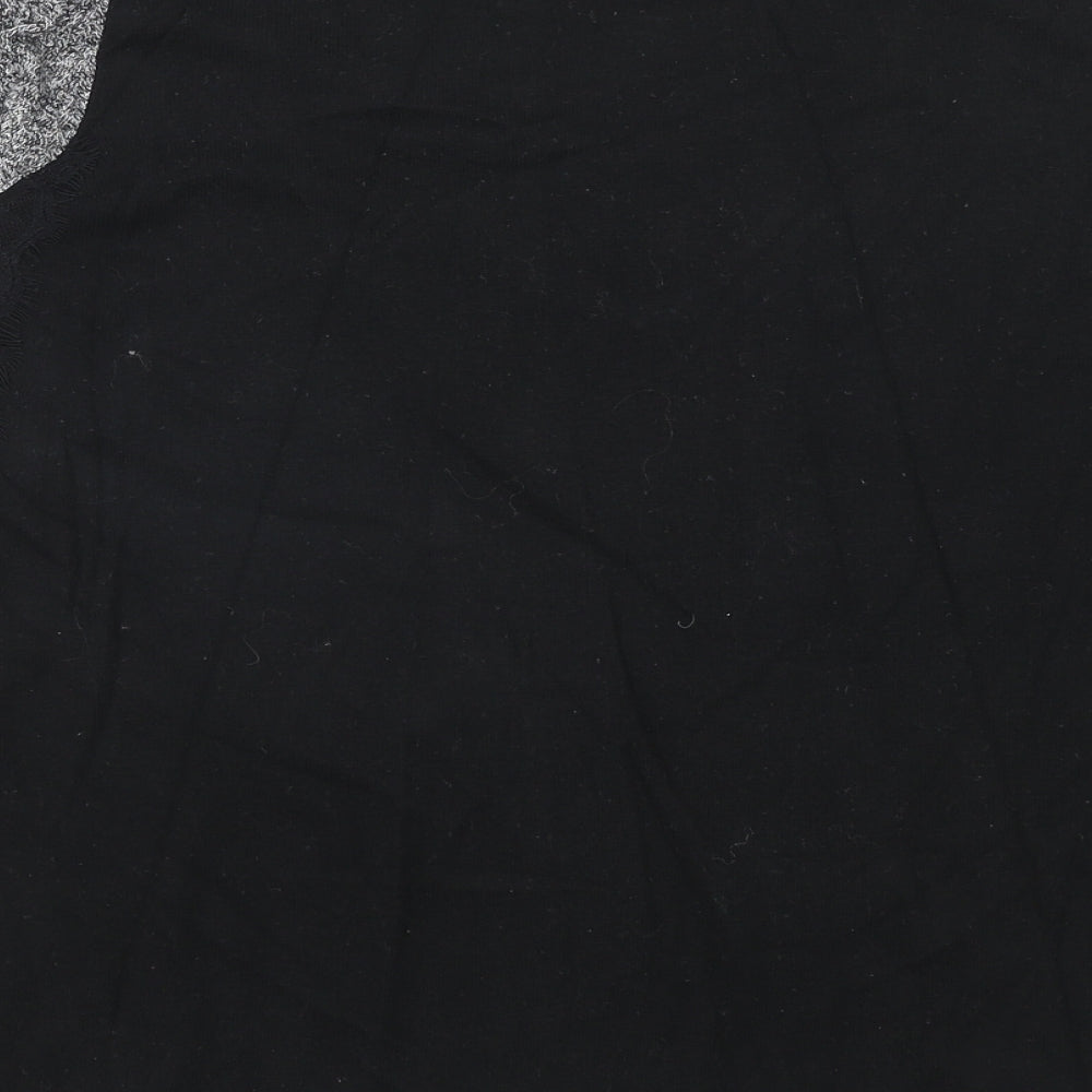 George Womens Grey V-Neck Nylon Pullover Jumper Size 16