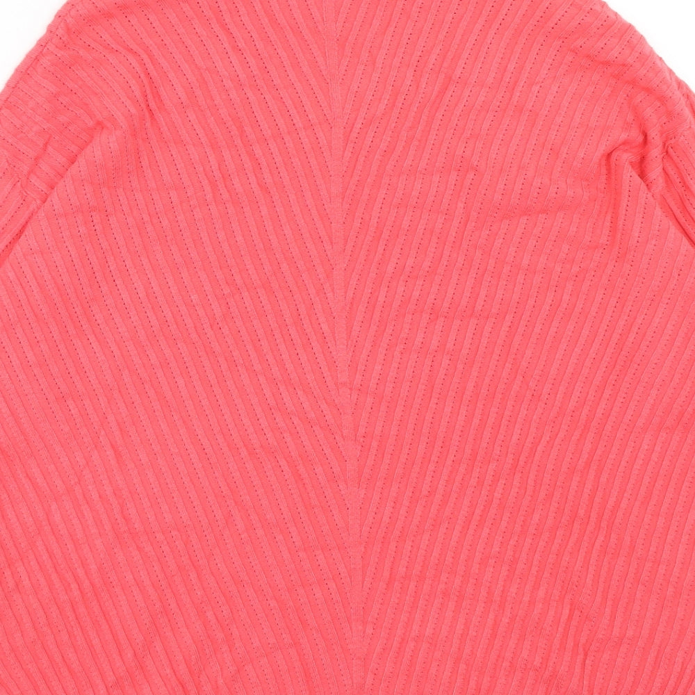 Marks & Spencer Womens Pink V-Neck Viscose Pullover Jumper Size M