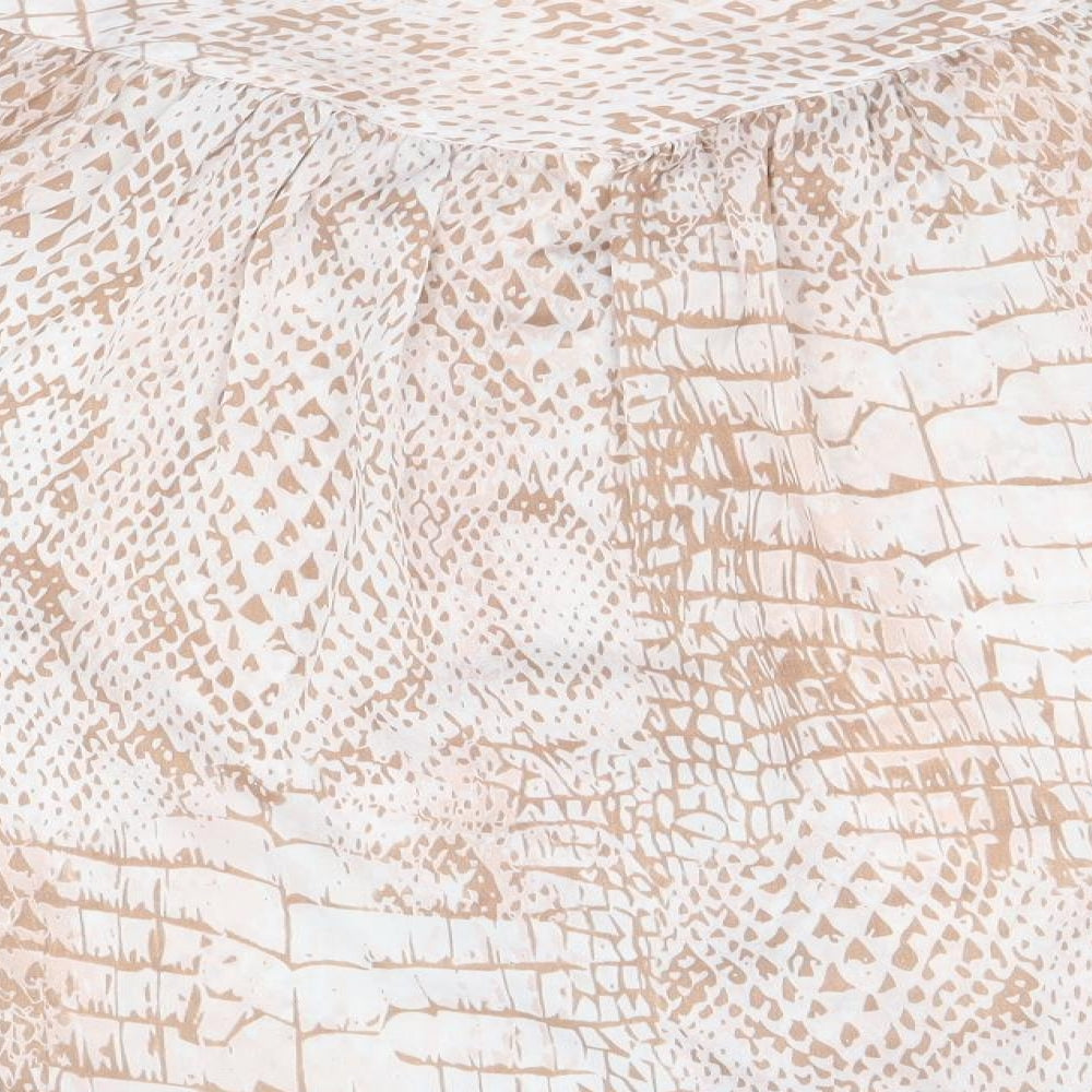 Topshop Womens Beige Animal Print Polyester Basic Button-Up Size 6 Collared - Snake Skin Print