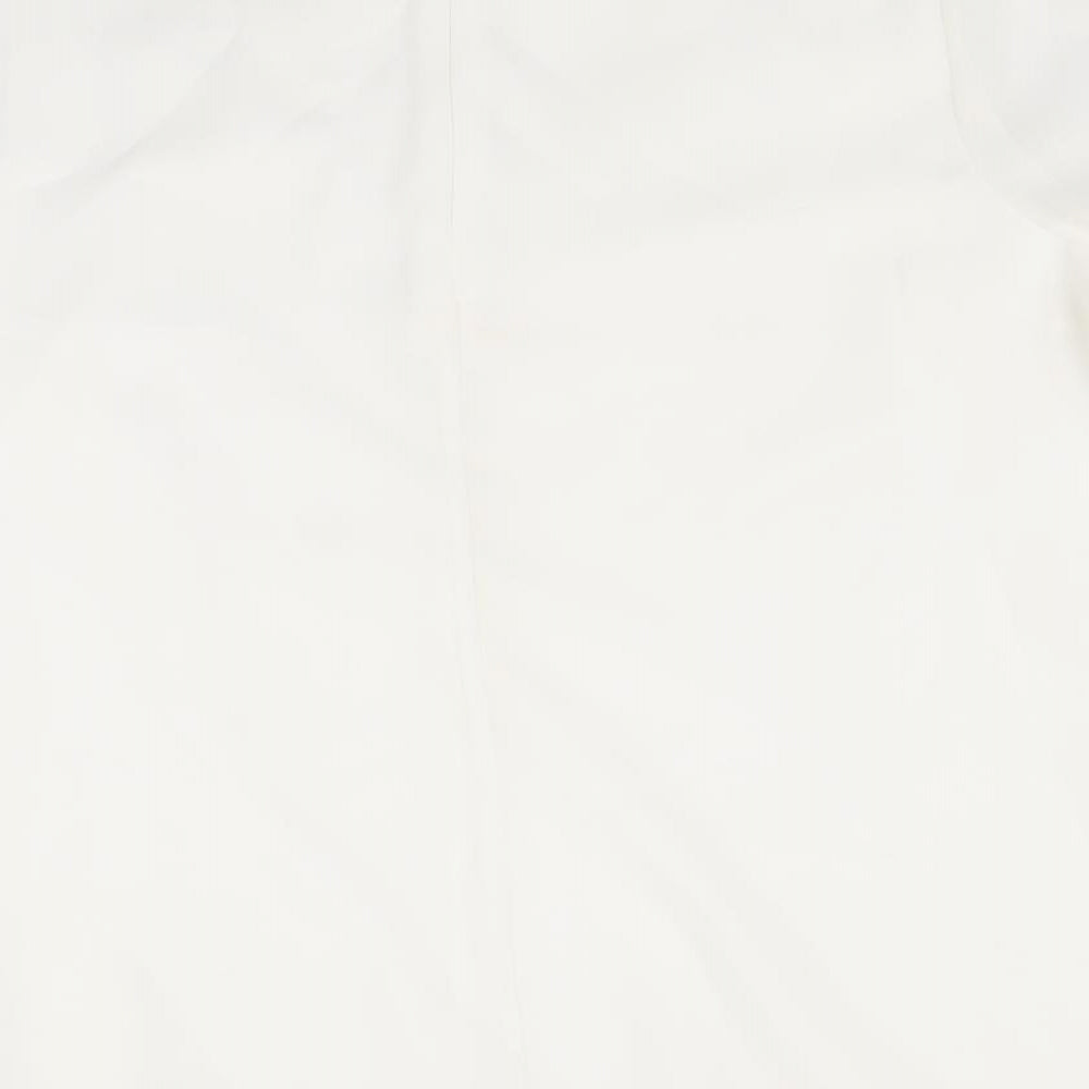 Limited Edition Womens White Polyester Basic T-Shirt Size 14 Scoop Neck